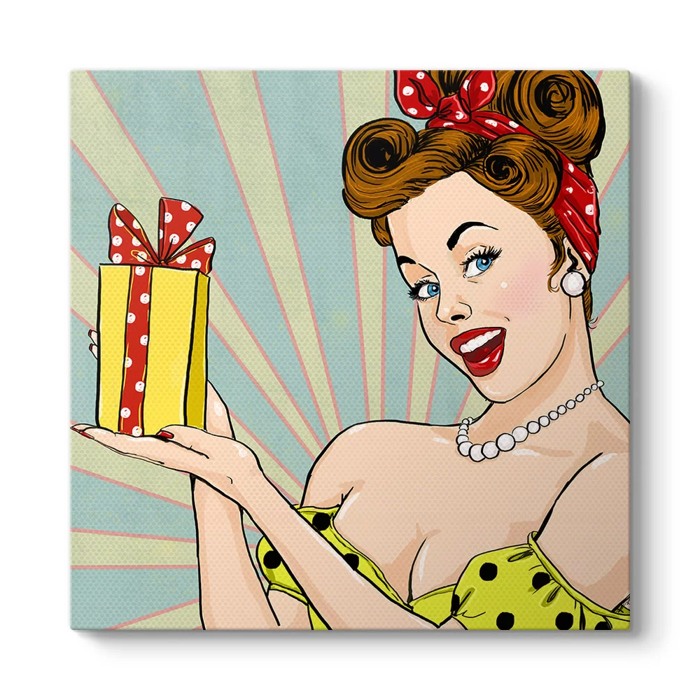 Pin Up Kızı Hediye Tablosu - Model 3